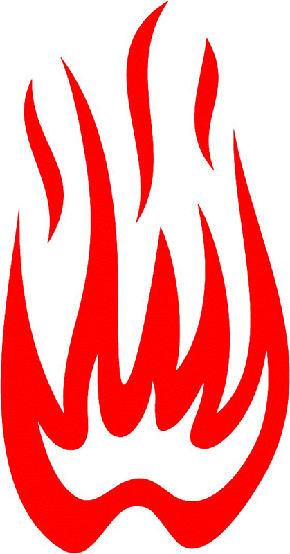 fire_08 Classic Fire Flames Graphic Flame Decal