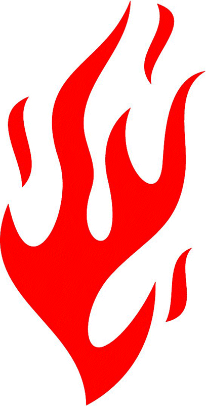 fire_16 Classic Fire Flames Graphic Flame Decal