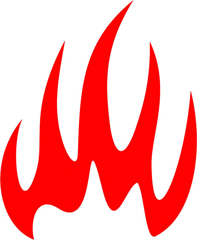 fire_35 Classic Fire Flames Graphic Flame Decal