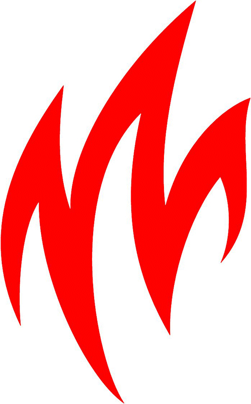 fire_43 Classic Fire Flames Graphic Flame Decal