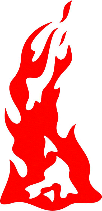 fire_53 Classic Fire Flames Graphic Flame Decal