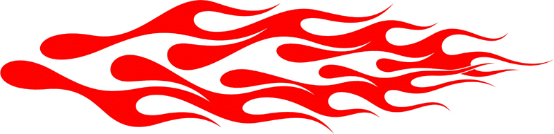 CLASSIC_04 Classic Red Flames Graphic Decal Stickers Customized Online
