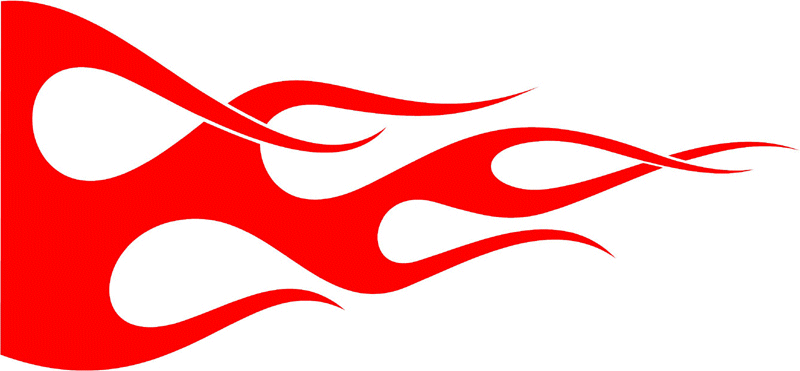 CLASSIC_09 Graphic Flame Decal