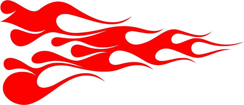 CLASSIC_11 Graphic Flame Decal