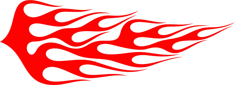 CLASSIC_19 Graphic Flame Decal