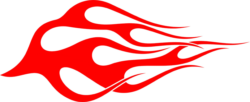 CLASSIC_37 Graphic Flame Decal