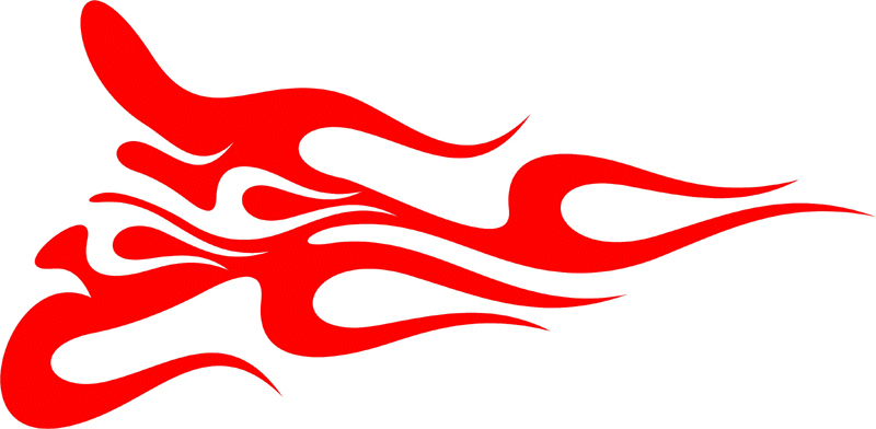 CLASSIC_51 Graphic Flame Decal