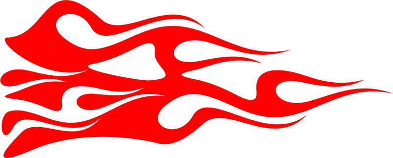 CLASSIC_52 Graphic Flame Decal
