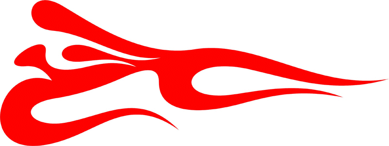 CLASSIC_54 Graphic Flame Decal