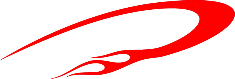 SWOOSH_02 Graphic Flame Decal