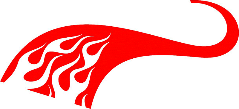 SWOOSH_03 Graphic Flame Decal
