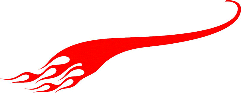 SWOOSH_11 Graphic Flame Decal