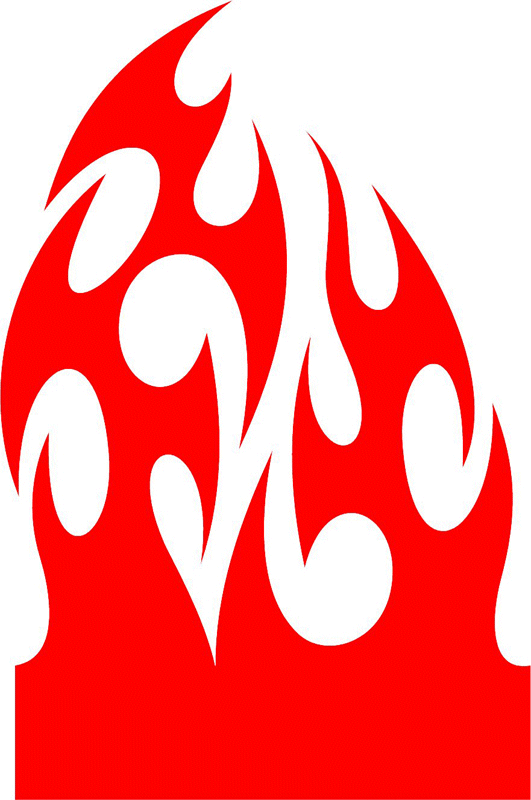CONT_00 Continuous Flames Graphic Flame Decal