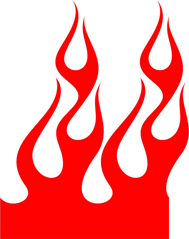 CONT_01 Continuous Flames Graphic Flame Decal