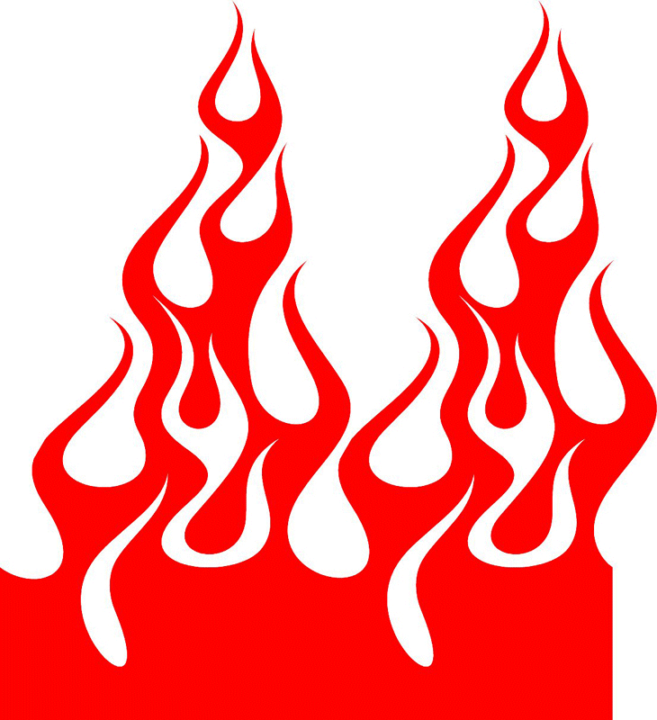 CONT_02 Continuous Flames Graphic Flame Decal