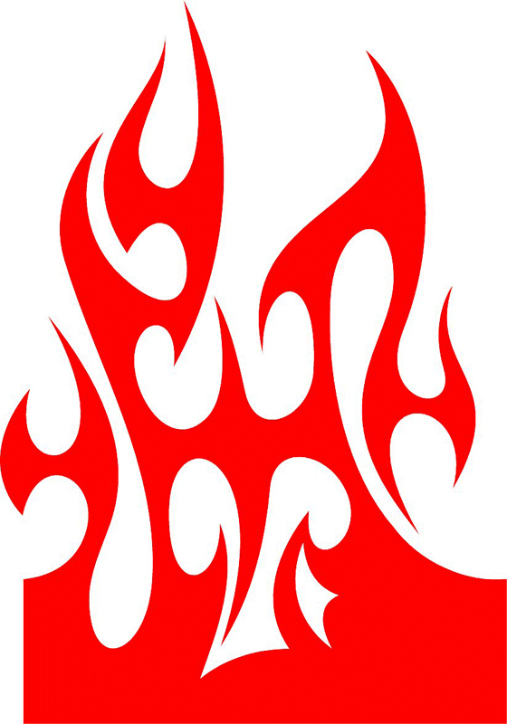 CONT_04 Continuous Flames Graphic Flame Decal