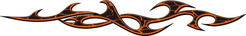 CRACKED_00 Cracked and Distressed Flames Graphic Flame Decal