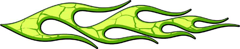 CRACKED_04 Cracked and Distressed Flames Graphic Flame Decal