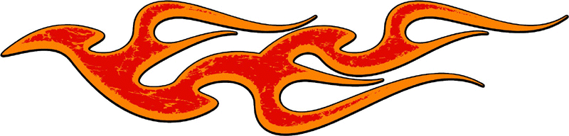 DISTRESSED_01 Cracked and Distressed Flames Graphic Flame Decal