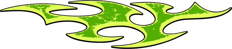 DISTRESSED_05 Cracked and Distressed Flames Graphic Flame Decal