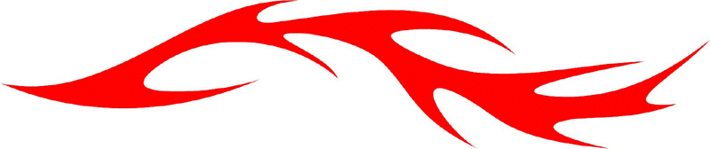 CRAZY_00 Crazy Flames Graphic Flame Decal