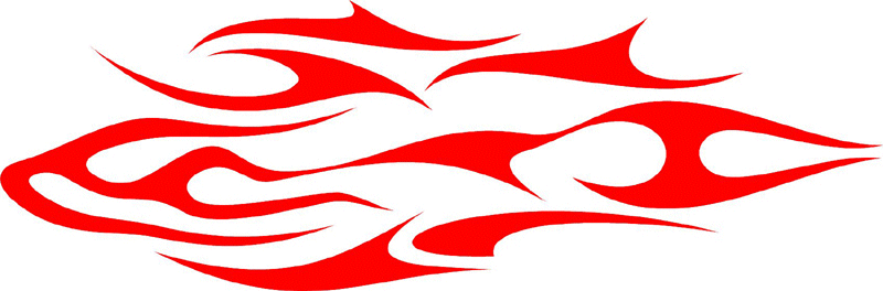 CRAZY_01 Crazy Flames Graphic Flame Decal