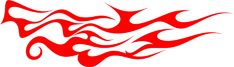 CRAZY_02 Crazy Flames Graphic Flame Decal