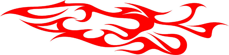 CRAZY_04 Crazy Flames Graphic Flame Decal