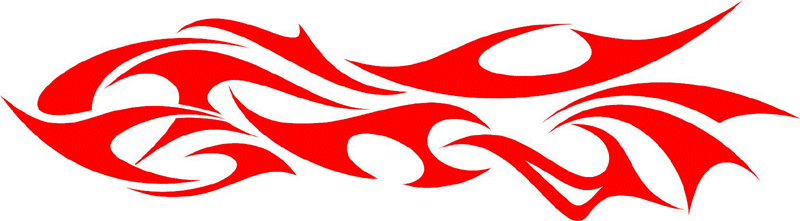 CRAZY_05 Crazy Flames Graphic Flame Decal