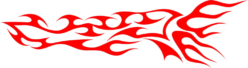 CRAZY_06 Crazy Flames Graphic Flame Decal