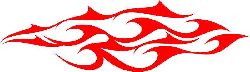 CRAZY_07 Crazy Flames Graphic Flame Decal