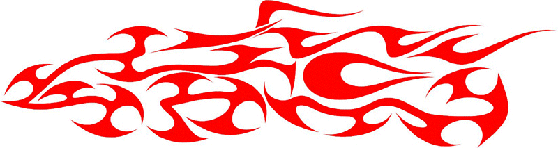 CRAZY_08 Crazy Flames Graphic Flame Decal