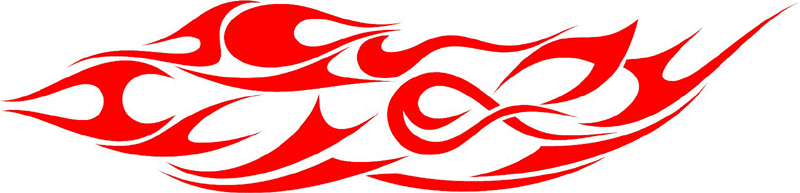 CRAZY_09 Crazy Flames Graphic Flame Decal