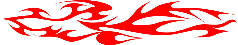 CRAZY_11 Crazy Flames Graphic Flame Decal