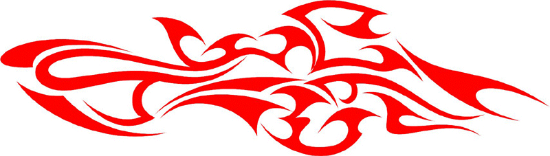 CRAZY_12 Crazy Flames Graphic Flame Decal