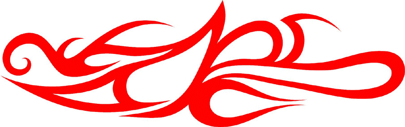 CRAZY_18 Crazy Flames Graphic Flame Decal