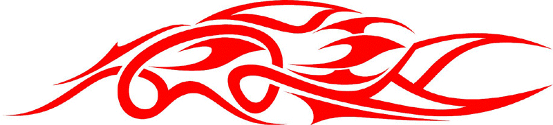 CRAZY_19 Crazy Flames Graphic Flame Decal