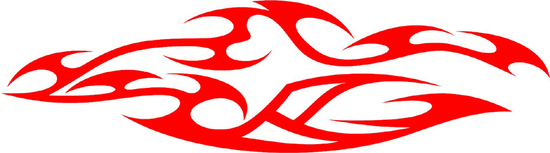 CRAZY_21 Crazy Flames Graphic Flame Decal