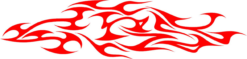 CRAZY_22 Crazy Flames Graphic Flame Decal