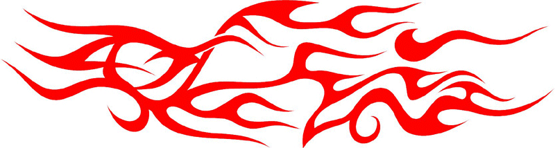 CRAZY_27 Crazy Flames Graphic Flame Decal