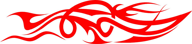 CRAZY_28 Crazy Flames Graphic Flame Decal