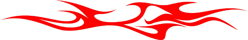 CRAZY_36 Crazy Flames Graphic Flame Decal