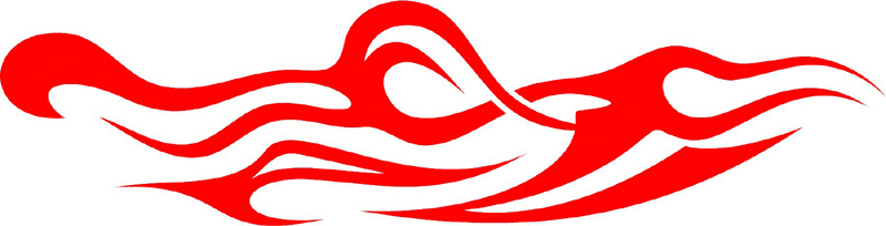 CRAZY_39 Crazy Flames Graphic Flame Decal