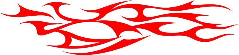 CRAZY_40 Crazy Flames Graphic Flame Decal