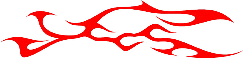 CRAZY_43 Crazy Flames Graphic Flame Decal