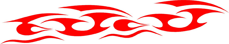 CRAZY_44 Crazy Flames Graphic Flame Decal