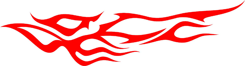 CRAZY_48 Crazy Flames Graphic Flame Decal