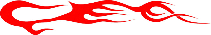 CRAZY_51 Crazy Flames Graphic Flame Decal