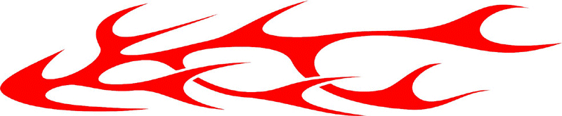 CRAZY_54 Crazy Flames Graphic Flame Decal