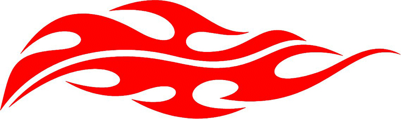 DECO_00 Deco Tribal Flames Graphic Flame Decal
